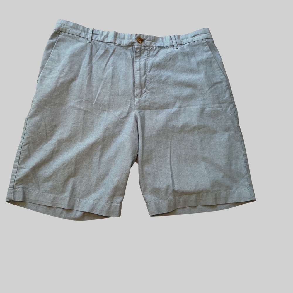 Izod Mens Light Blue Flat Front Cotton Shorts Size 40 Summer Casual Classic - Picture 2 of 8